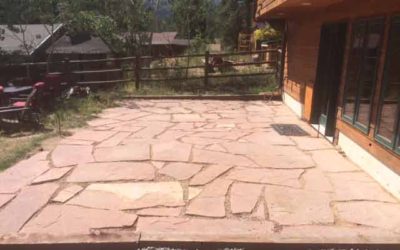 Red Flagstone Patio