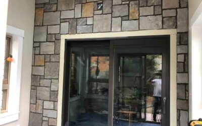 Blue and brown stone veneer in Gunbarrel