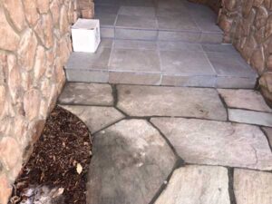 Colorado Buff sandstone used in an Erie entryway