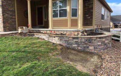 Stone veneer a classy touch to garden retaining wall